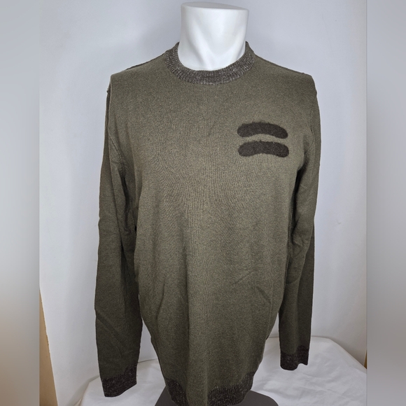 NWT Diesel Size XLClassic Olive Crewneck Sweater for Men